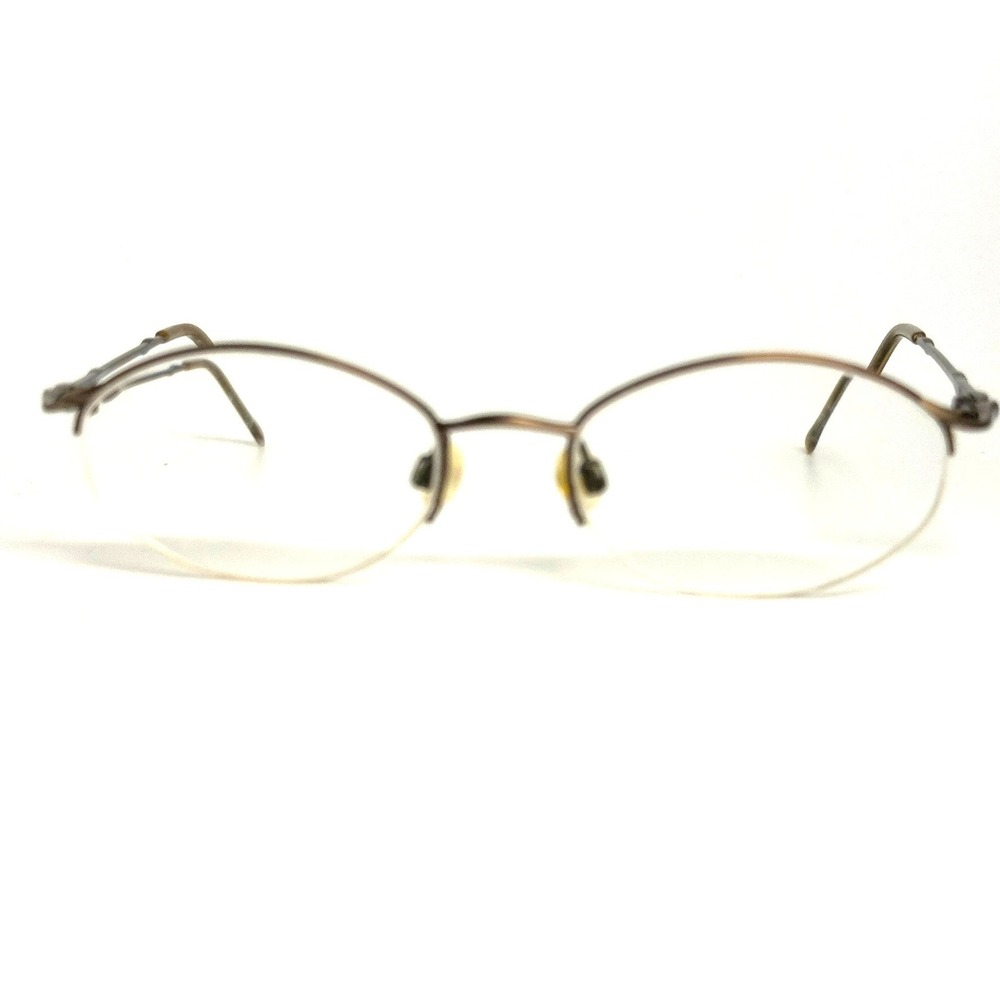 Sophia Loren M125C Zyloware Bronze Oval Semi Rimless Eyeglass Frames 50-18-140
